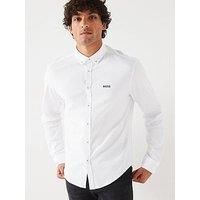 Boss B Motion Regular Fit Long Sleeve Shirt - White