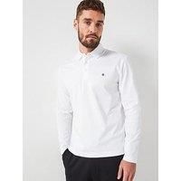 Boss C-Paley 01 Regular Fit Long Sleeve Polo Shirt - White