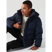 Boss C-Celvie Quilted Hooded Jacket - Blue