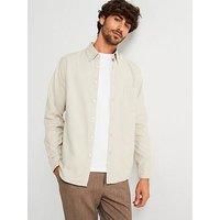 Boss Rickert M Regular Fit Brushed Cotton Shirt - Light Beige