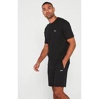 BOSS Mens Balance LS-Shirt Logo-Print Pyjama T-Shirt in a Cotton Blend