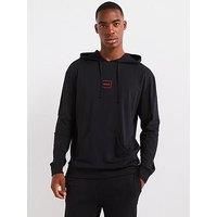 HUGO Men/'s Laze Hoodie Loungew_Sweatshirt, Black1, S