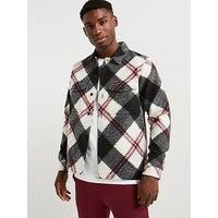 Hugo Enalu Oversize Flannels Check Overshirt - Black/White