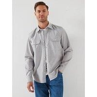 Boss H-Liam Regular Fit Double Pocket Shirt - Brown