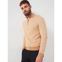BOSS H-ELTORINO HALF ZIP KNIT JUMPER