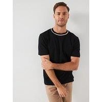 Boss C-Thompson 30 Regular Fit Contract Collar T-Shirt - Black