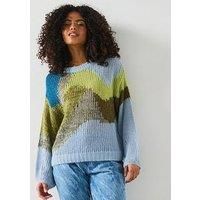 Boss Funch Knitted Jumper - Blue