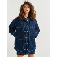Hugo Galane Oversized Denim Jacket - Navy