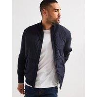 Boss Kydalbrio Relaxed Fit Nylon Front Knitted Jumper - Dark Blue
