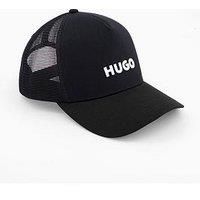 HUGO Mens Marsel-Trucker Cotton-twill cap with mesh panels