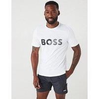 BOSS Mens Tee Tape Logo 10269604 01 White M