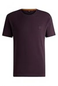 BOSS Mens Tales Logo-Patch T-Shirt in Cotton Jersey