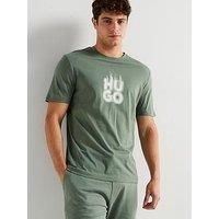 Hugo Dalsar Relaxed Fit Smoky Logo T-Shirt - Green