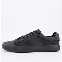 BOSS Mens Tennis Shoes Trainers Black Mono 005 10