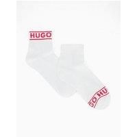 Hugo 2 Pack Logo Ankle Socks - White/Bright Pink