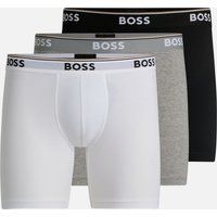 Boss 3 Pack Power Long Boxer Briefs- Black/White/Grey