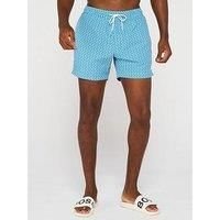 BOSS Printed Vibe Swim Shorts Colour : Light Blue, Size : Medium