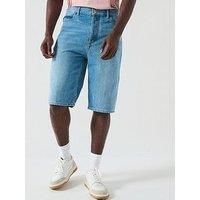 Hugo Blue Skate Tapered Denim Shorts - Light Wash