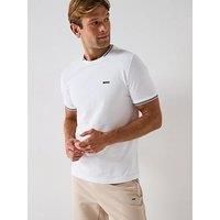Boss Taul Regular Fit Stretch Pique T-Shirt-White