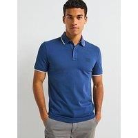 Boss Passertip Slim Fit Short Sleeve Polo Shirt-Dark Blue
