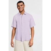 BOSS Linen Rash_2 Shirt Colour : Purple, Size : Large