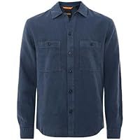 BOSS Oversized Linen Locky_2_M Shirt Colour : Open Blue, Size : Large