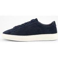 Boss Kieran Tennis Leather Trainers - Dark Blue