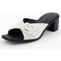 BOSS Women/'s Charlize_Mule50_VCBK Mules, Open White, 7 UK