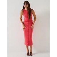 Boss Fovina Knitted Dress - Dark Pink