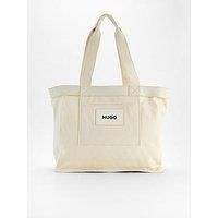 Hugo Becky Canvas Tote Bag-White - Cream White