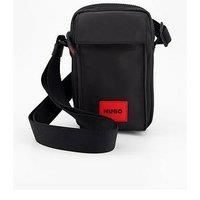 HUGO Men/'s Ethon 2.0N V Crossbody Reporter_with_Zip, Black, One Size