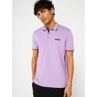 Boss Paddy Pro Regular Fit Tipped Polo Shirt - Light Purple