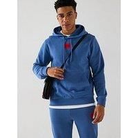 Hugo Daratschi214 Centre Patch Logo Hoodie - Blue