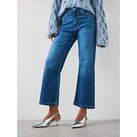 Boss High Rise Soft Kick Flare Jeans - Blue
