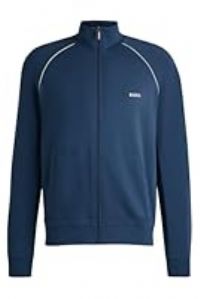 BOSS Mens Mix&Match Jacket Z Logo-Embroidered Regular-fit Jacket in Stretch-Cotton Jersey