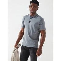 Hugo Deabono_D Regular Fit Centre Stacked Logo Polo Shirt - Grey