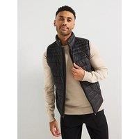 BOSS Men's Vest Quilted Vest Odeno2 Black 50530966 001 BLACK