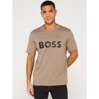 Boss Tape Rubberised Logo Regular Fit T-Shirt- Khaki