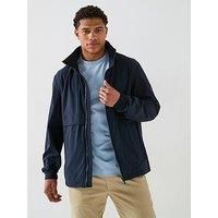 Boss P-Caldar Regular Fit Stretch Nylon Harrington Jacket - Navy