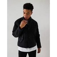 Hugo Birol2511 Square Quilted Harrington Jacket - Black