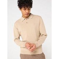 Boss C-Baltazar Regular Fit Bb Heavyweight Knitted Polo - Beige