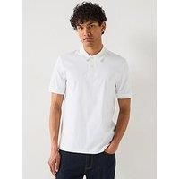 Boss H-Phillipson 199 Contrast Collar Slim Fit Polo Shirt- White