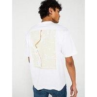 Boss Surfaceshort Relaxed Fit Back Print T-Shirt - White