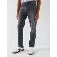 BOSS Mens C-Re.Maine Maine Regular-fit Jeans in Black Comfort-Stretch Denim