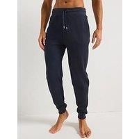 Boss Structure Heavy Waffle Cuffed Loungewear Pants -Navy