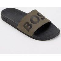 Boss Aryeh Contrast Logo Sliders - Khaki