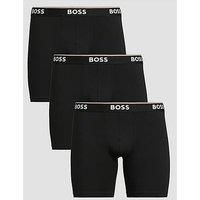 Boss 3 Pack Of Power Long Boxer Briefs - Black