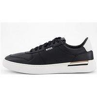 Boss Clint Tennis Leather Trainers - Black