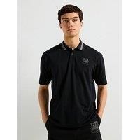 Hugo X Rb Dodac Reflective Logo Polo Shirt - Black