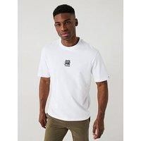 Hugo X Rb Deckies Carbon Fibre Small Logo T-Shirt- White